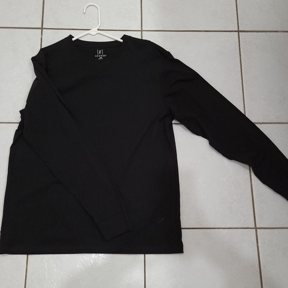 Black long sleeve men's shirt